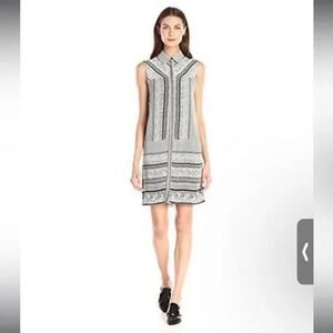 Bailey/44 NWOT Death Valley Print Gray/Black Shirt Dress Size M